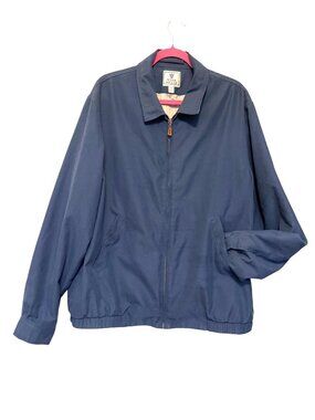 Vintage Peter Millar Mens Blue Harrington Lightweight Full-Zip Golf Jacket XL